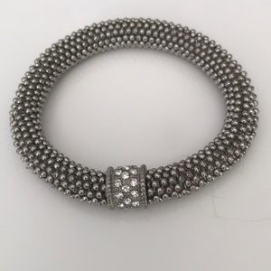 Chico’s silver elastic bracelet with bling
